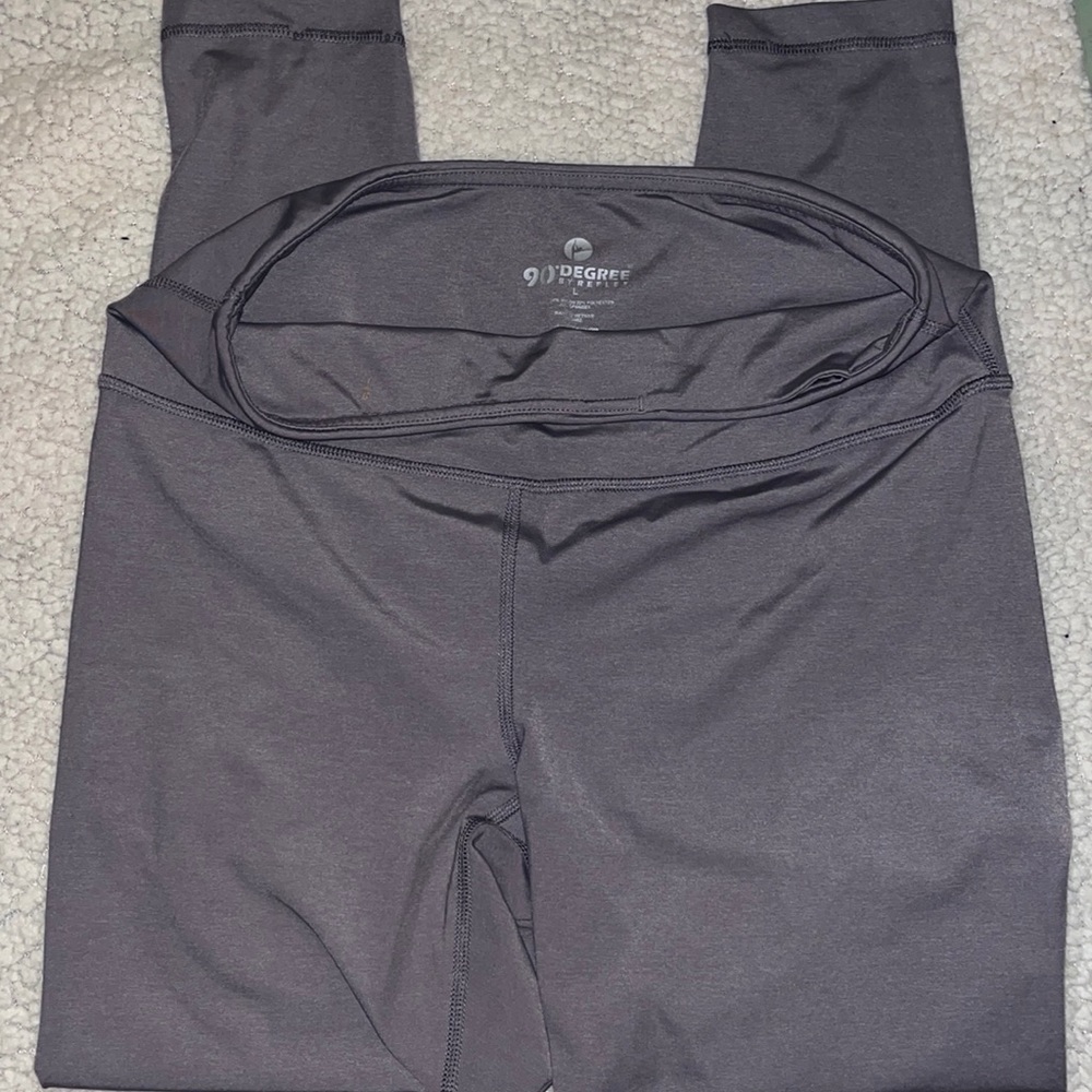 90 degree leggings. Purple/grey color. Size large
